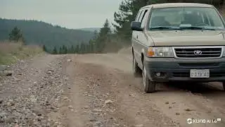 Carro andando pela estrada de terra