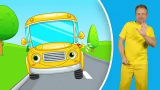 🎶 Wheels on the Bus 🚌 [1 MINUTE LOOP] Nursery Rhyme Song for Kids | Silly Cartoon Sounds