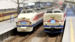 【鉄道模型】489系 特急白山  Nゲージ走行動画