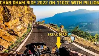Engine Seized Hojati😫 Chopta To Badrinath Temple | Road To China |  Char Dham Ride 2022 on 110cc