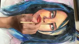 How to draw a girl face - Portrait Painting Watercolor - Step by Step for Beginners