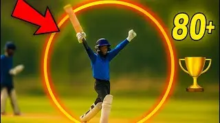 Scored 80+ in a difficult pitch | A must win match ❤️| Gopro POV 🏏🏏