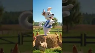 Funny Puppy Dancing on a Haystack 🐶🌾 Cutest Moves Ever #puppies #funnydogs #cutepets