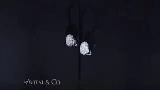 1.50 Carat Diamond Cluster Button Earring 18K White Gold (wde1595)