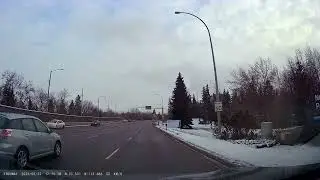 Downtown to Calgary Trail North Area and back, Edmonton, Alberta, Canada. -15/-6 Celsius.