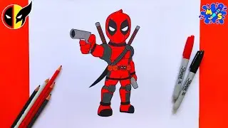 Deadpool Drawing || How to Draw Deadpool Full Body Easy