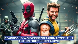 Deadpool & Wolverine vs Taskmaster | Full Action Fight Movie #superhero #avenger #marvel #shortfilm 