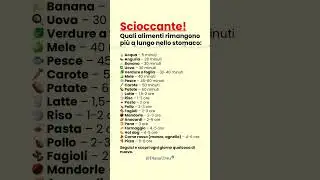 Scioccante! Quali alimenti rimangono pi&ugrave; a lungo nello stomaco&hellip;