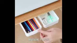 Caj&oacute;n organizador bajo escritorio caja invisible blanca
