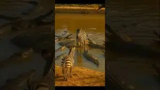 Rescue zebra from dangerous crocodiles #resue