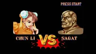 CUN LI VS M. BISON BALROG SAGAT VEGA STREET FIGHTER II CAPCOM GENERATION 5 SEGA SATURN #SHORT