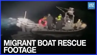 Greek Coast Guard Releases Rescue Footage after Migrant Boat Sinks | Dawn News English