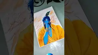 🔥This god is Aura 🗿 Lord krishna drawing || #shorts