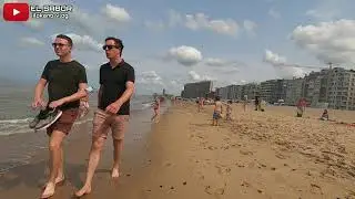 Oostende Beach Belgium |4K| Walking tour | Summer 2021