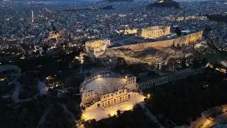 Parthenon Acropolis Drone