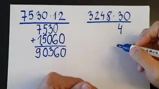 Pisno množenje z dvomestnim številom; 1. del od 2 (enostavni primeri)
