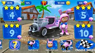 Tropical Twist ALL-STAR Completed! Benny & Max HP Grim Rod GO CRAZY — Beach Buggy Racing 