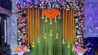 Haldi, Mehendi Ceremony Backdrop Decoration Ideas/Wedding Backdrop Decoration Ideas 