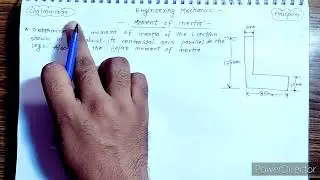 Moment of inertia of the L section.