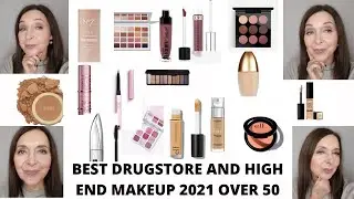 BEST DRUGSTORE AND HIGH END MAKEUP 2021 OVER 50 | MATURE SKIN MAKEUP