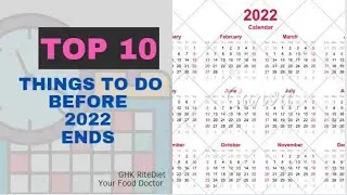 Top 10 things to do before 2022 ends || Health Goals || GHK RiteDiet by Dr Tejji Sarna