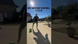 Outside. Sun. Ball. Music. Just keep livin!! #soccer #tekkers #footballer
