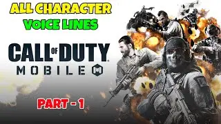 Call Of Duty Mobile | All Characters Voice line - Part 1 | Cod tamil | codm Tamil | #foxcodm