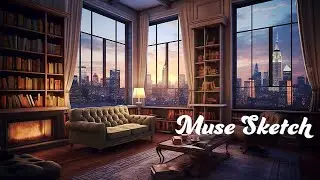 A Cozy Haven of Books, Fireplace, and Lofi Jazz Vibes (BGM/Relaxing Music)