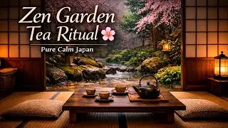 Zen Garden Tea Ritual 🌸 Serenity, Rain & Sakura Bliss  /  Pure Calm Japan