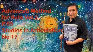 Advanced Method for flute Vol.2, P.55 Studies in Articulation, No.17, 80 with Metronome by Mario So