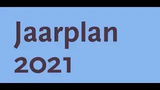 Jaarplan Animatie