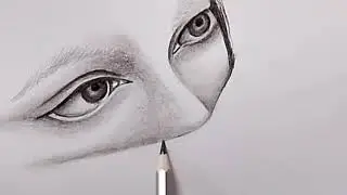 step by step realistic eyes sketch 😍