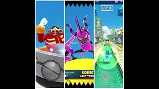 Todos los personajes de la peli al maximo nivel vs todos los jefes en sonic dash 1