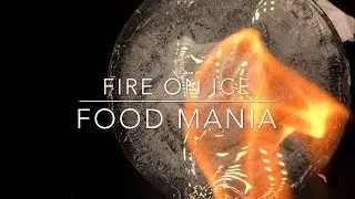 Amazing science experiment at home. fire on ice cube
