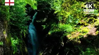 4K Waterfall Forest Background | Lake District | Relaxing Ambient Wallpaper | 364
