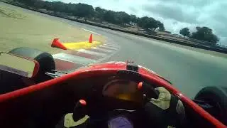 Formula 1600 Car at Laguna Seca driven by beginner during racing school