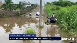 FORTES CHUVAS EM PIRACICABA: RUA &Eacute; INTERDITADA DEVIDO A ALAGAMENTO