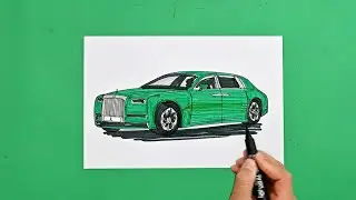 How to draw Rolls Royce Phantom Luxury Car