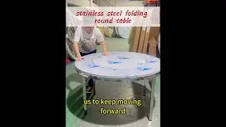 Stainless steel folding round tables of various sizes can be customized#stainless steel#round table