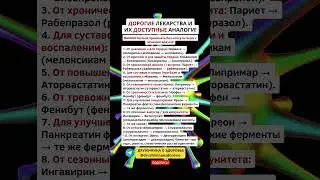 Аптека скрывает эту информацию о дешевых аналогах #лекарства #здоровье #доступные