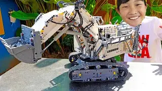 экскаватор грузовик сборка игрушечный автомобиль для детей Lego Technic Excavator for Kids