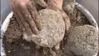 Crunchy Gritty Concrete Sand ASMR | Water Crumbling