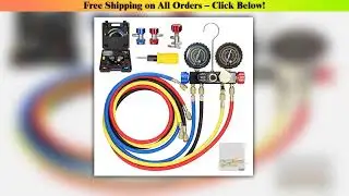 Manifold Gauge Set Air Conditioning Refrigerant Charging Tool 4-Way Dual-Value