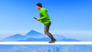 ДОБЕЖАТЬ ДО КОНЦА НА ОДНОЙ НОГЕ! (GTA 5 Смешные Моменты)