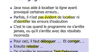 Tests et d&eacute;bogage en programmation
