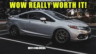 Rev 9 Hyperstreet 2 Coilovers REVIEW : 9th Gen Honda Civic SI! (POV Drive)