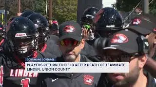 Playing with heavy hearts: Linden HS football team dedicates game to fallen teammate
