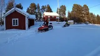 Making Snowmobile Trails in Northern Sweden