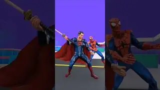 superman sword vs hulk #hulk #superman #spiderman