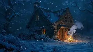 Blizzard & Campfire Sounds | Cozy Winter Ambience for Relaxation & Sleep